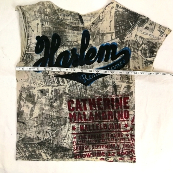 Vintage Catherine Malandrino Y2k Harlem Renaissance Commemorative Print T Shirt - Picture 9 of 10